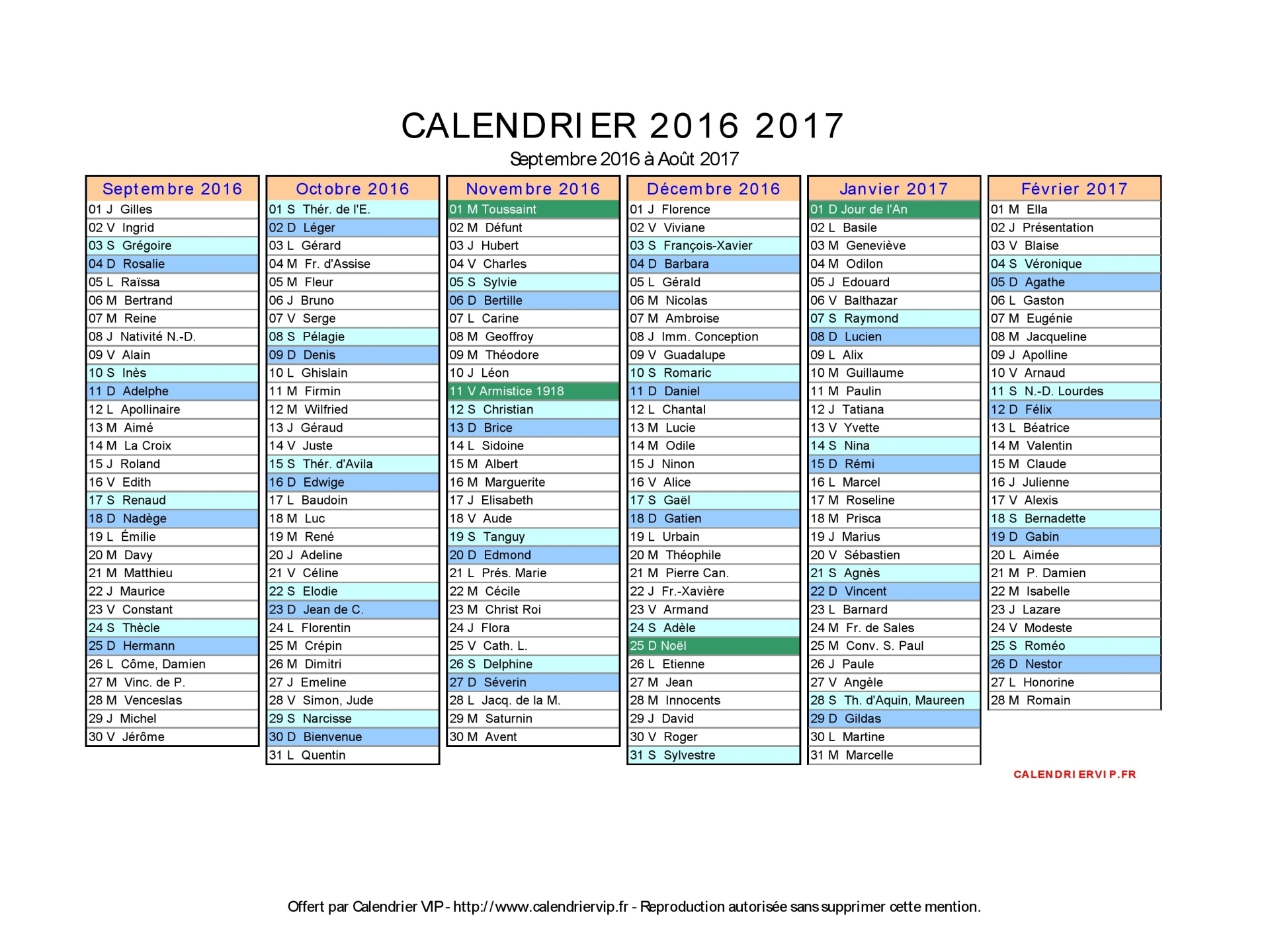 Calendrier Ao T 2017 - İmages intérieur Imprimer Un Calendrier 2017