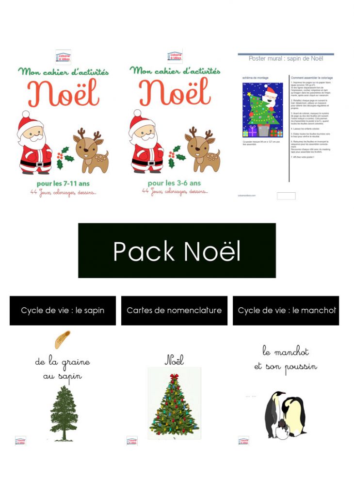 Calendrier De L'avent Père Noël À Découper – Cabane À Idées destiné Pere Noel A Decouper