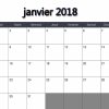 Calendrier Janvier 2018 – Calendrier Vierge À Imprimer à Calendrier A Imprimer 2018