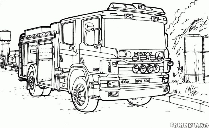 Camion De Pompier #65 (Transport) – Coloriages À Imprimer intérieur Coloriage Camion De Pompier Gratuit À Imprimer