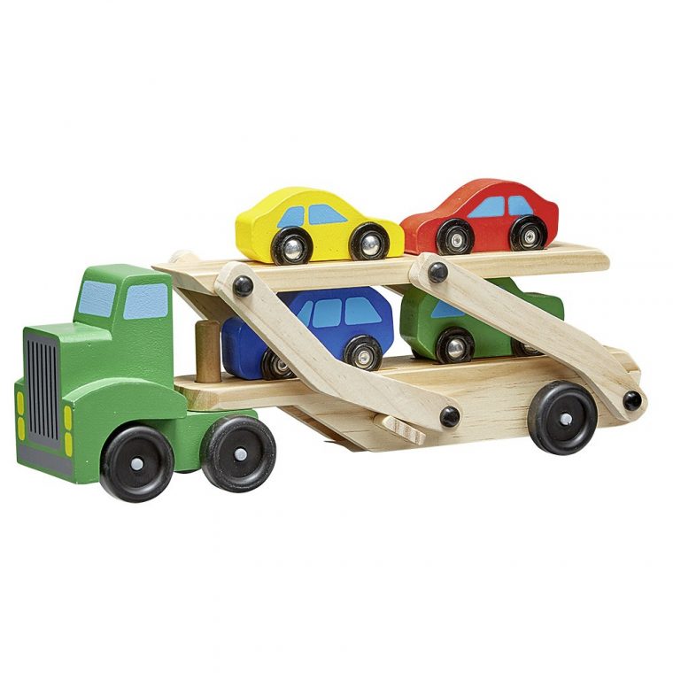 Camion Transporteur 4 Voitures En Bois encequiconcerne Jeux De 4 4 Voiture