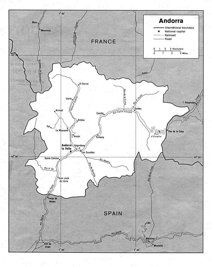 Carte Andorre, Carte De Andorre à Union Européenne Carte Vierge