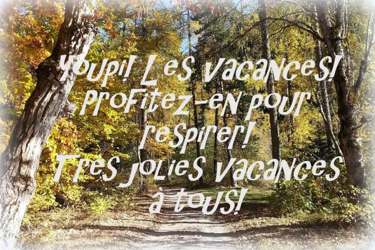 Carte Bonnes Vacances D'automne – Hélène Sf pour Images Bonnes Vacances Gratuites