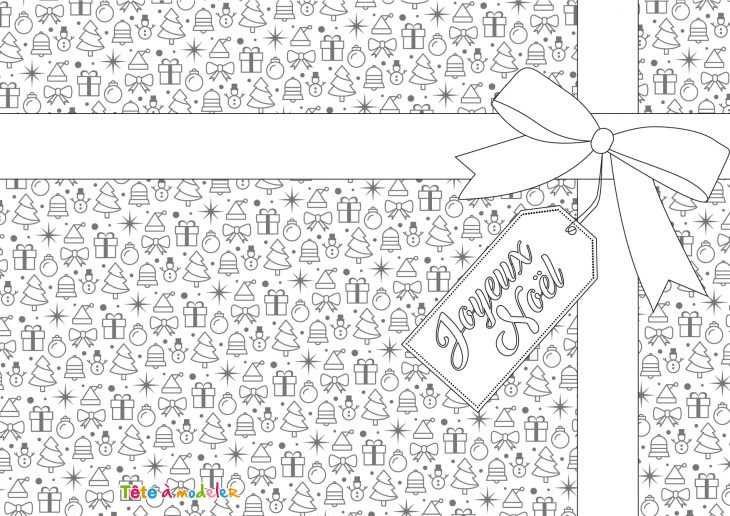 Carte Cadeau De Noel À Colorier Ourson De Tête À Modeler à Carte De Noel A Colorier