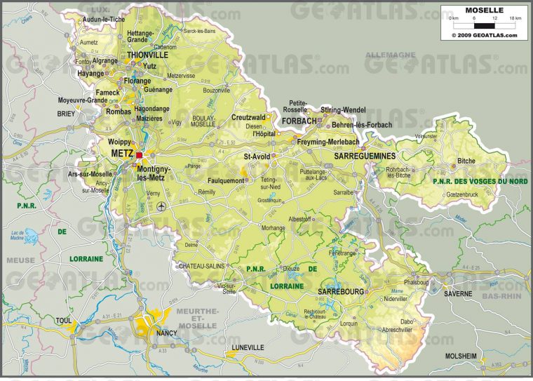 Carte : Carte Moselle encequiconcerne Département 57 Carte