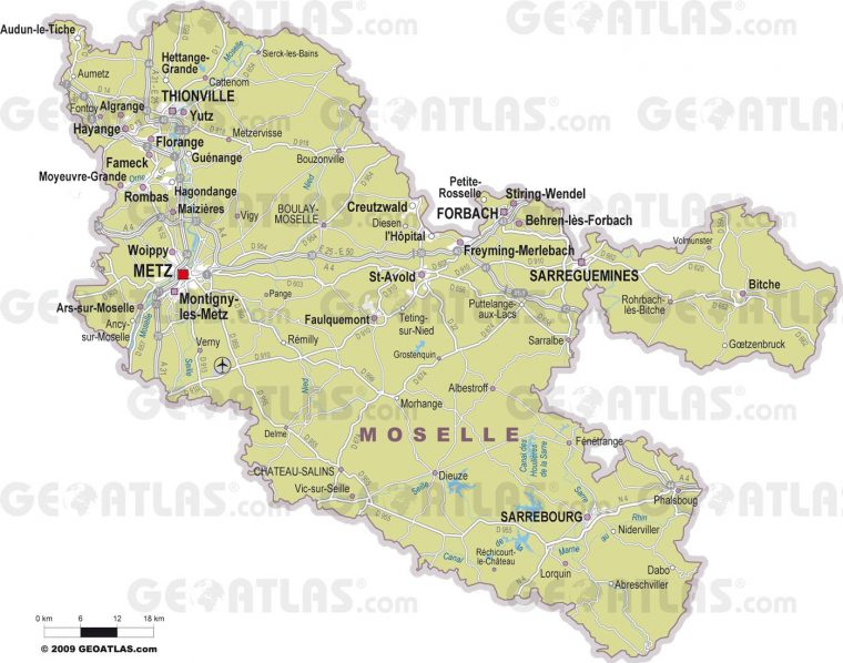 Carte : Carte Moselle serapportantà Département 57 Carte