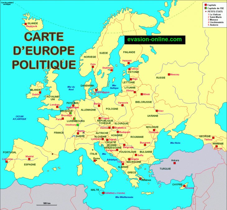 Carte D Europe Images Et Photos » Vacances – Arts- Guides à Les Capitales D Europe