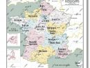 Carte De France Administrative Des Régions - Modèle Vintage - Affiche  100X100Cm serapportantà Le Découpage Administratif De La France