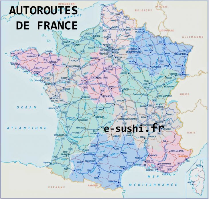 Carte De France Des Autoroutes – Arts Et Voyages pour Carte Routiere France Gratuite