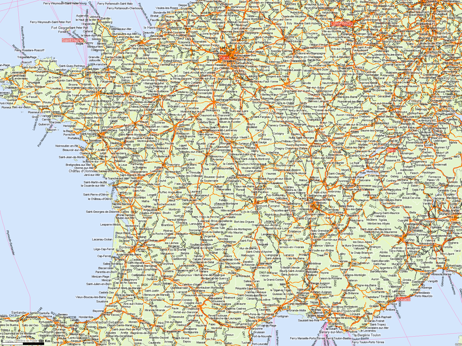 Carte De France Detaillee Avec Autoroute | My Blog intérieur Carte Du Sud Est De La France Détaillée
