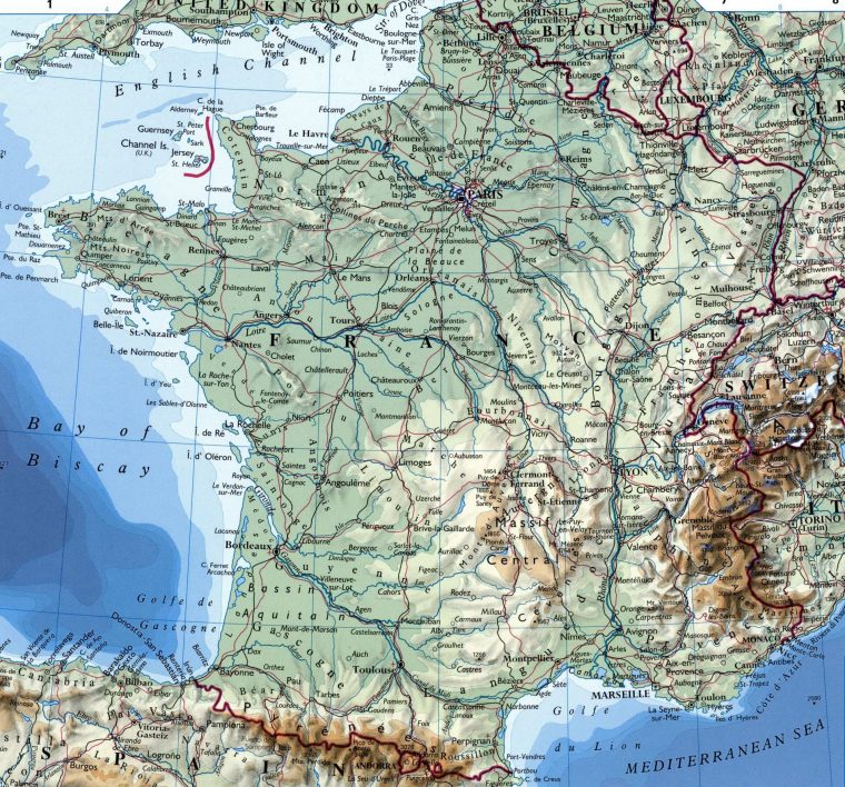 Carte De France Détaillée dedans Carte Des Villes De France Détaillée