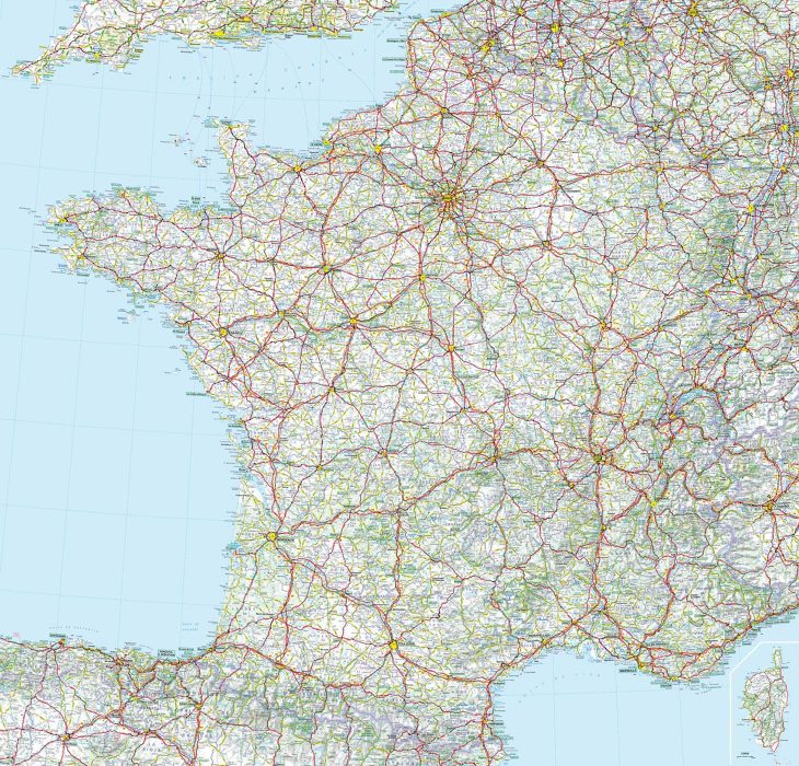 Carte De France Grandes Routes Michelin dedans Carte Routiere France Gratuite