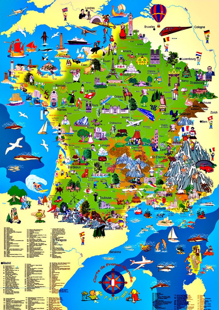 Carte De France Touristique – Arts Et Voyages tout Carte Des Villes De France Détaillée