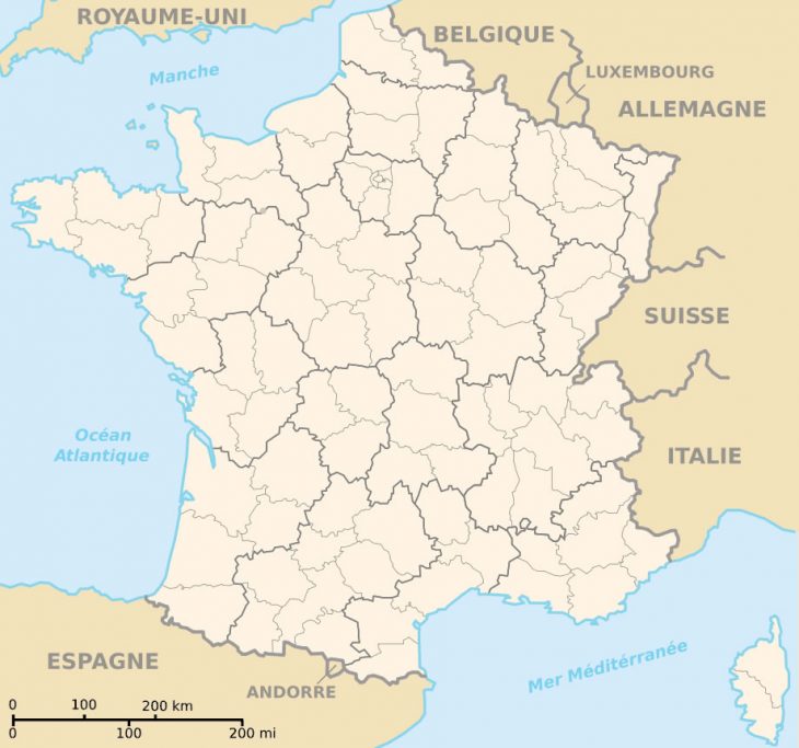 Carte De France Vierge Couleur, Carte Vierge De France En à Carte De France Des Fleuves