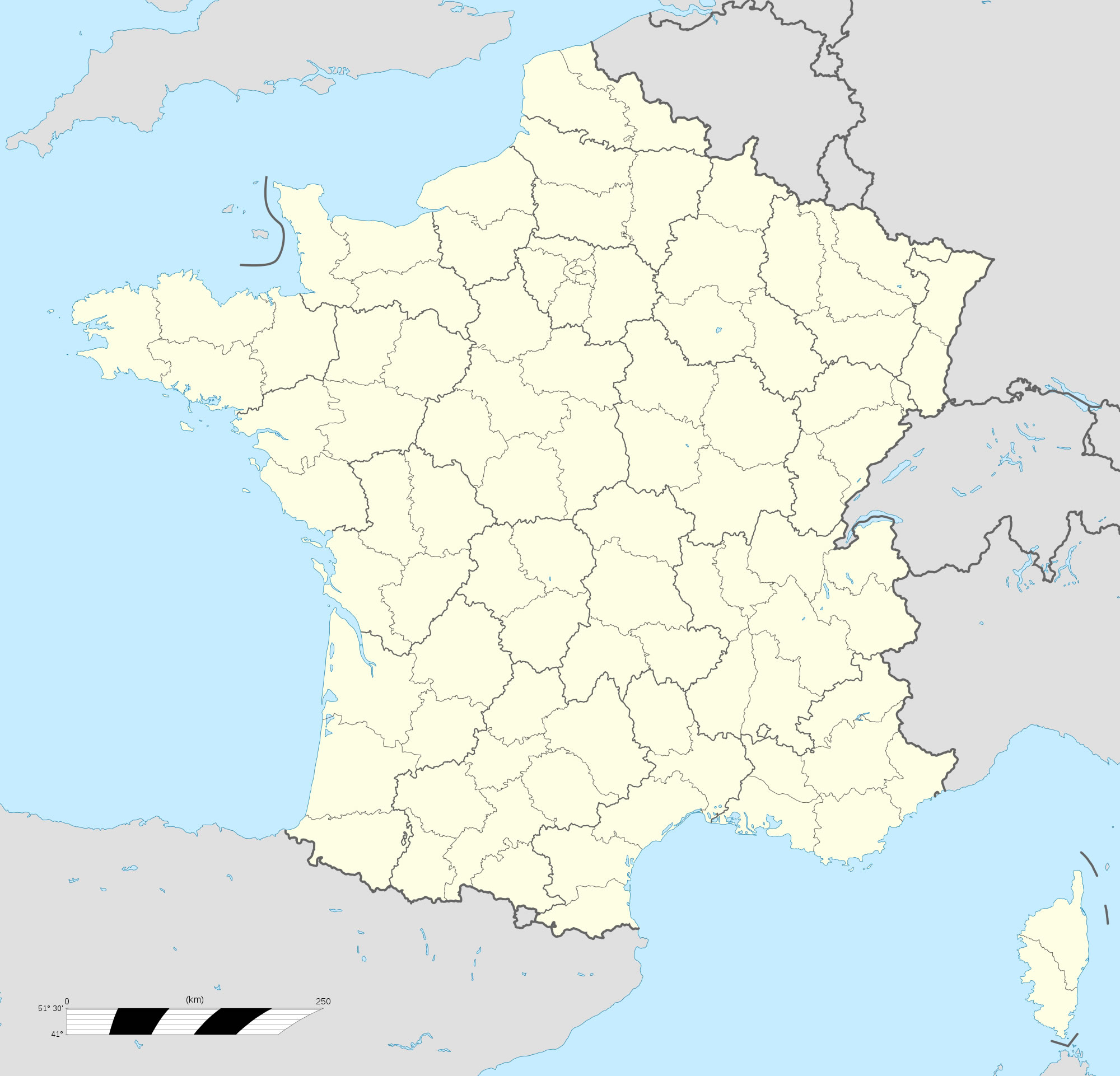 Carte De France Vierge Régions, Carte Vierge Des Régions De intérieur Carte Ile De France Vierge