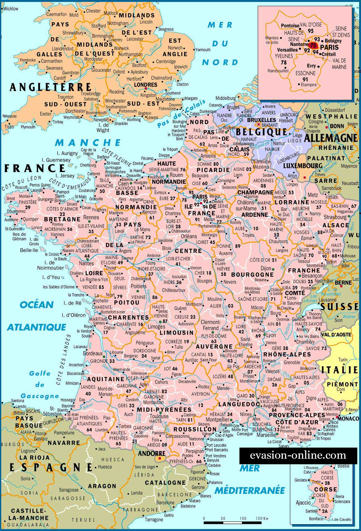 Carte De France - Villes » Vacances - Arts- Guides Voyages dedans Carte Des Villes De France Détaillée 