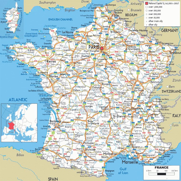 Carte De France – Villes » Vacances – Arts- Guides Voyages intérieur Carte De France Avec Grandes Villes