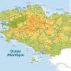 Carte De La Bretagne (Administrative) - Villes, Relief à Carte Des Départements D Ile De France