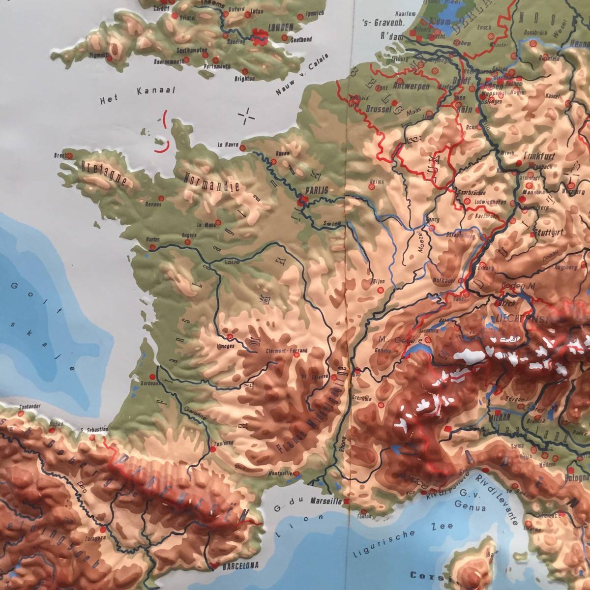 Carte De L'europe En Relief - Espace Nord Ouest avec Carte De L Europe En Relief