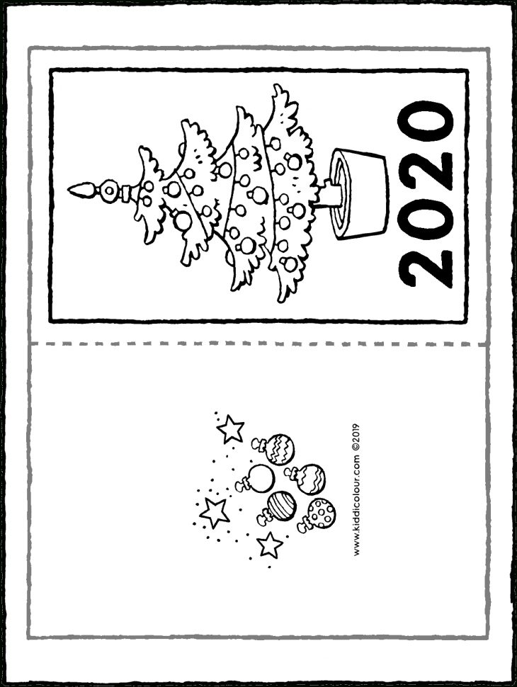 Carte De Voeux 2020 – Kiddicoloriage à Carte De Noel A Colorier