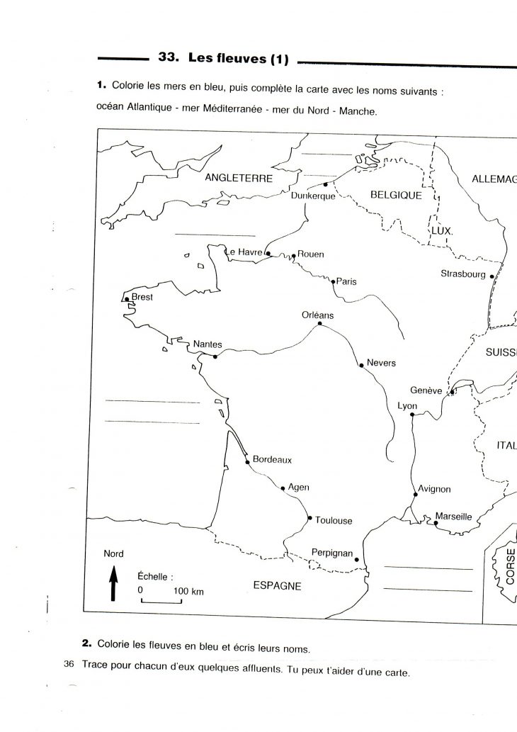 Carte Des Fleuves De France Ce2 | My Blog serapportantà Carte De France Ce1