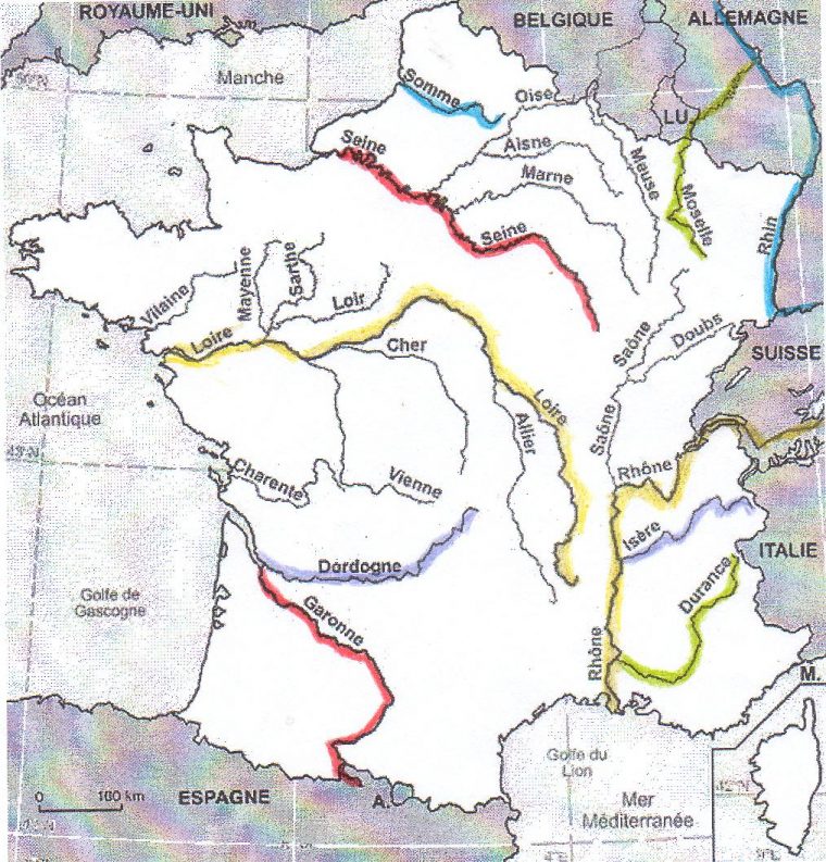 Carte Des Fleuves De France Ce2 | My Blog serapportantà Carte De France Ce2