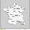 Carte Des Frances Avec De Grandes Villes Illustration Stock destiné Carte France Principales Villes