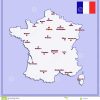 Carte Des Frances Avec De Grandes Villes Illustration Stock destiné Carte France Principales Villes