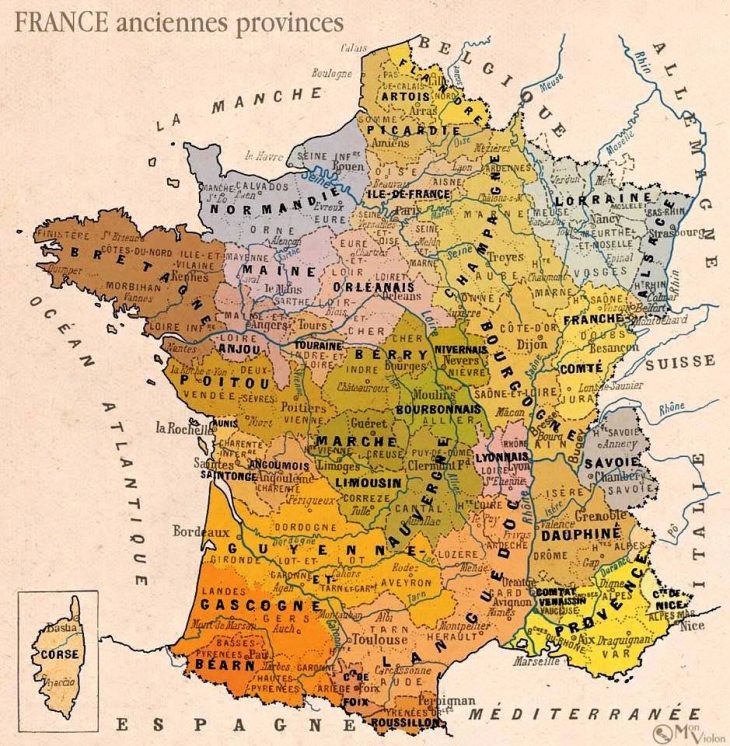 Carte Des Provinces De France – Contre- serapportantà Carte Anciennes Provinces Françaises