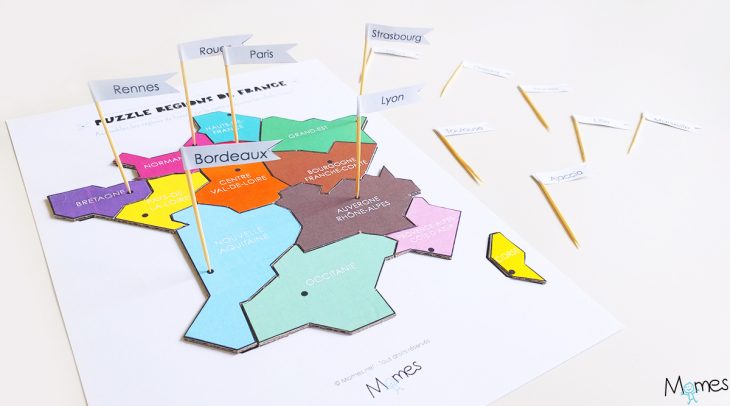 Carte Des Régions De France À Imprimer En Puzzle ! – Momes serapportantà Apprendre Carte De France