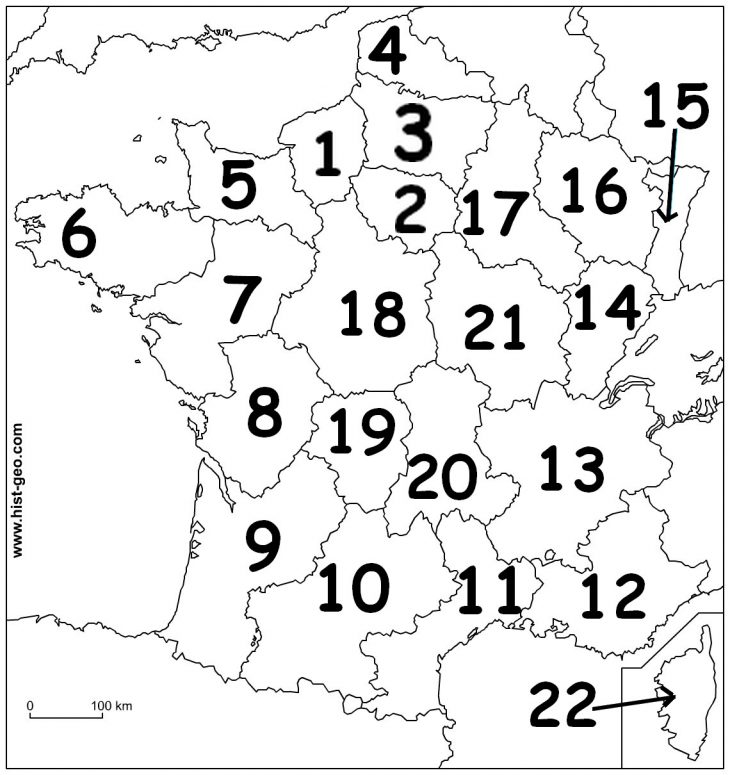 Carte Des Régions De France tout Exercice Carte De France