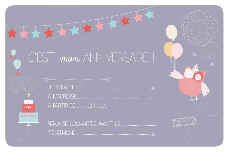 Carte D'invitation Anniversaire Fille 10 Ans À Imprimer à Jeux De Fille De 10 Ans Gratuit