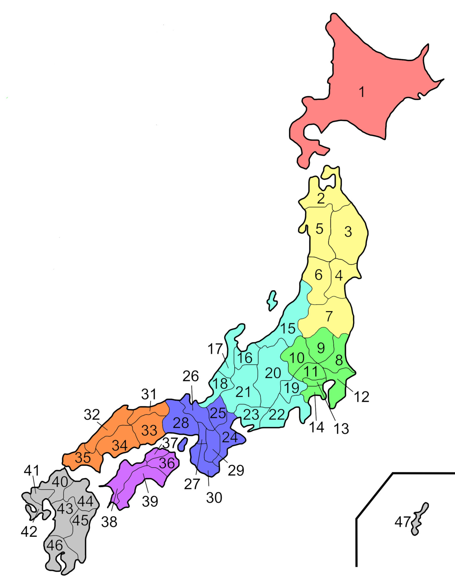 Carte Du Japon Par Préfecture - Japan'da ! Carnet De Voyage avec Carte Des Préfectures
