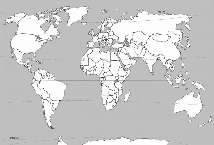 Carte Du Monde À Imprimer En A3, A4 Et Grand Format (Pdf Et dedans Carte Vierge À Imprimer