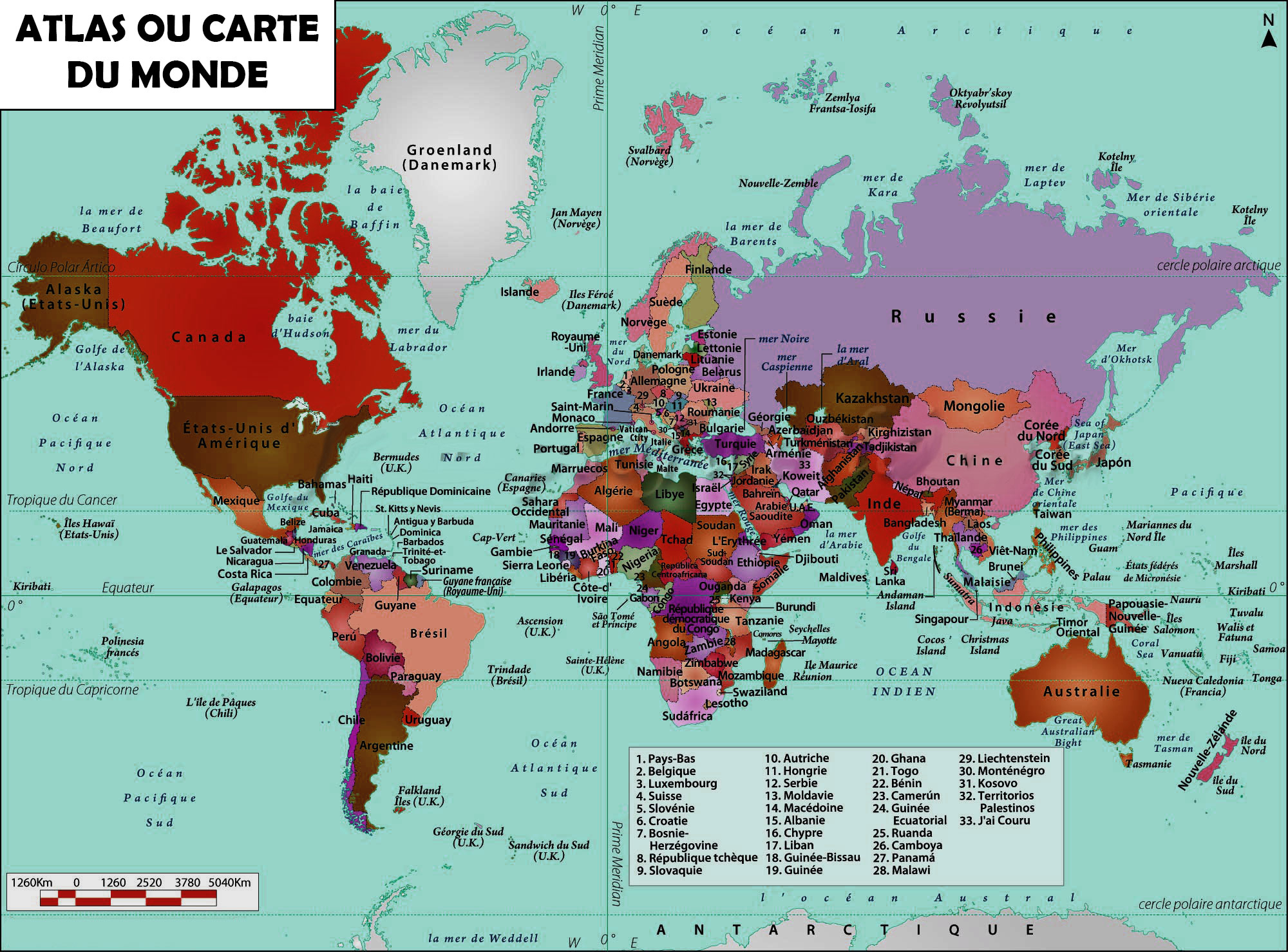 Carte Du Monde - Atlas » Vacances - Arts- Guides Voyages pour Carte Du Monde Et Leur Capitale