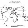 Carte Du Monde Avec Les Continents À Compléter concernant Carte De France Muette À Compléter