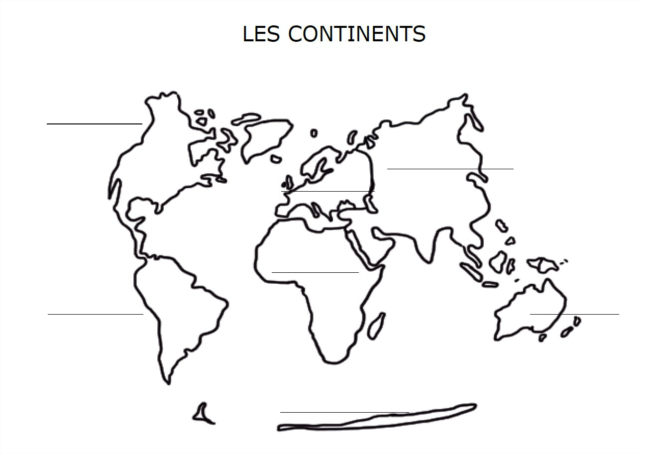Carte Du Monde Avec Les Continents À Compléter encequiconcerne Carte Du Monde Vierge À Remplir En Ligne 