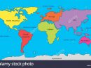 Carte Du Monde Avec Les Continents En Différentes Couleurs serapportantà Carte Du Monde Avec Continent