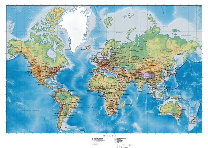 Carte Du Monde Détaillée – Image À Imprimer #3 | Carte Du concernant Carte Du Monde En Ligne