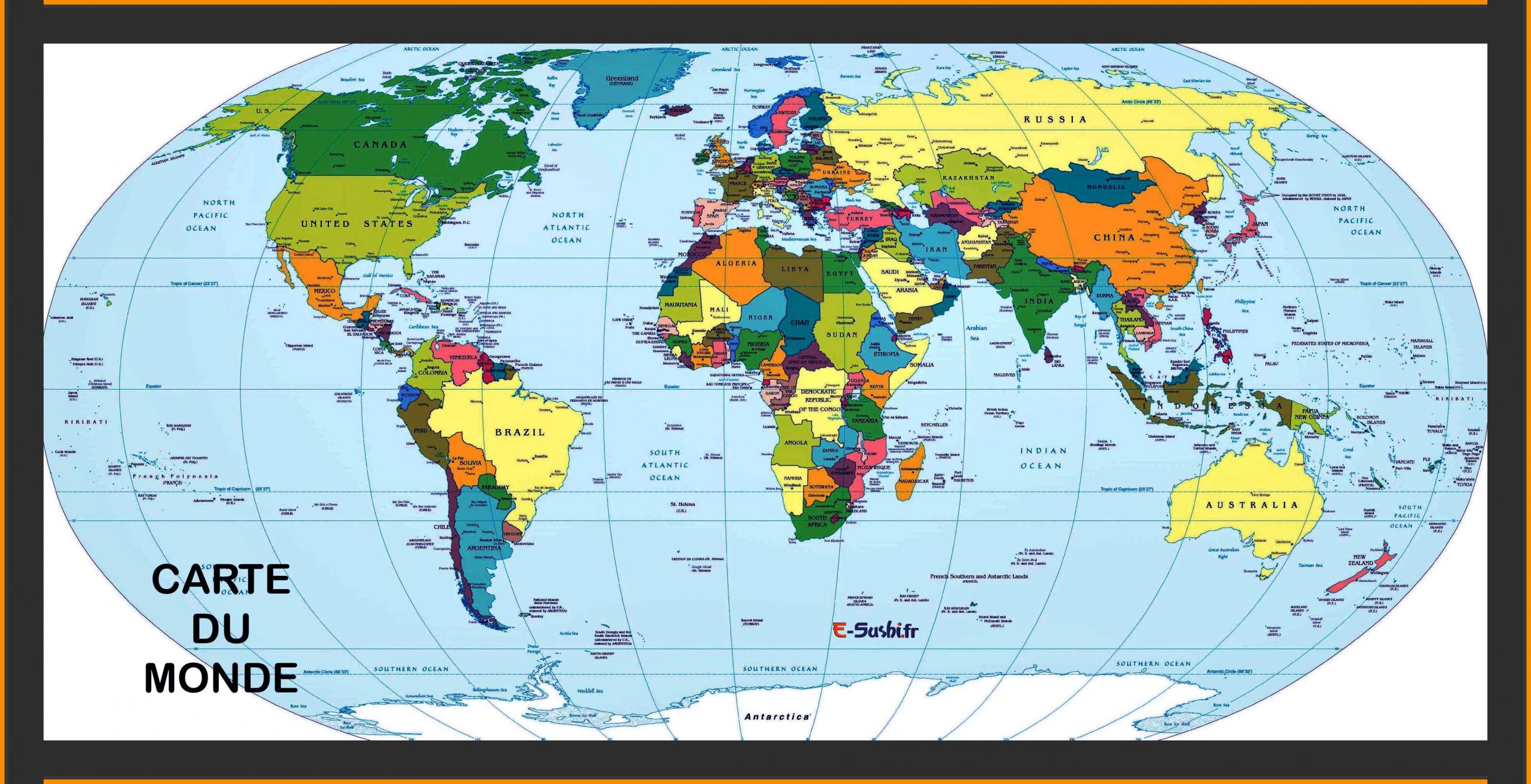 Carte Du Monde – Plan Des Pays – Images | Carte Du Monde encequiconcerne Carte Du Monde Et Leur Capitale 