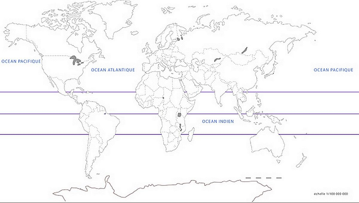 Carte Du Monde Vierge Avec Les Lacs Et Les Océans | Carte Du intérieur Carte Du Monde Vierge À Remplir En Ligne 