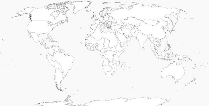 Carte Du Monde Vierge, Carte Du Monde destiné Carte Du Monde Vierge À Remplir En Ligne