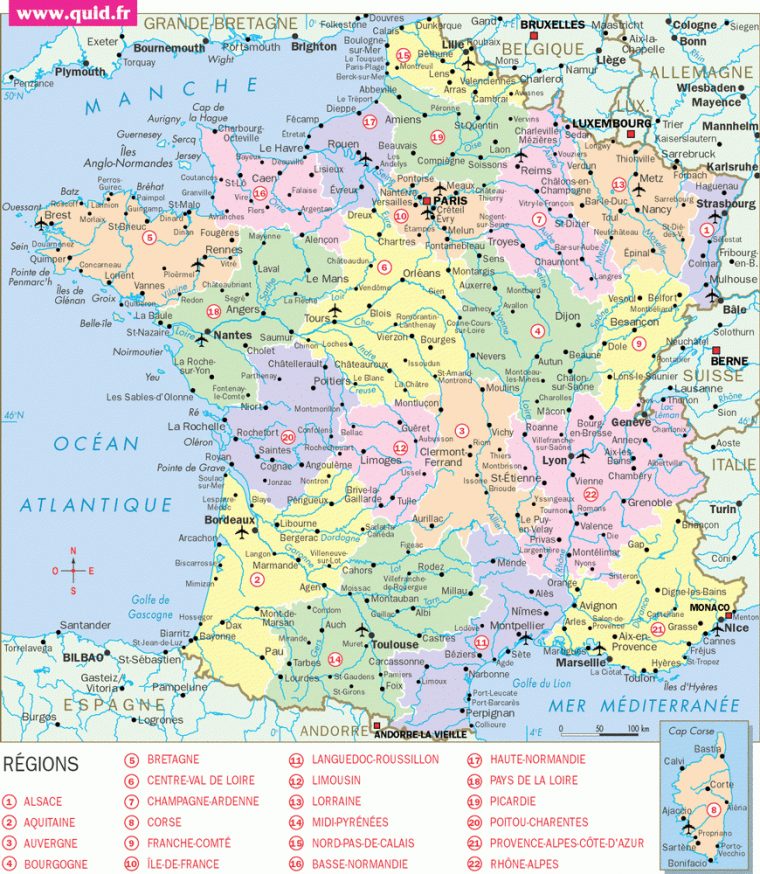 Carte France | Carte Et Plan, Carte De France, Les Régions avec Carte Du Sud Est De La France Détaillée