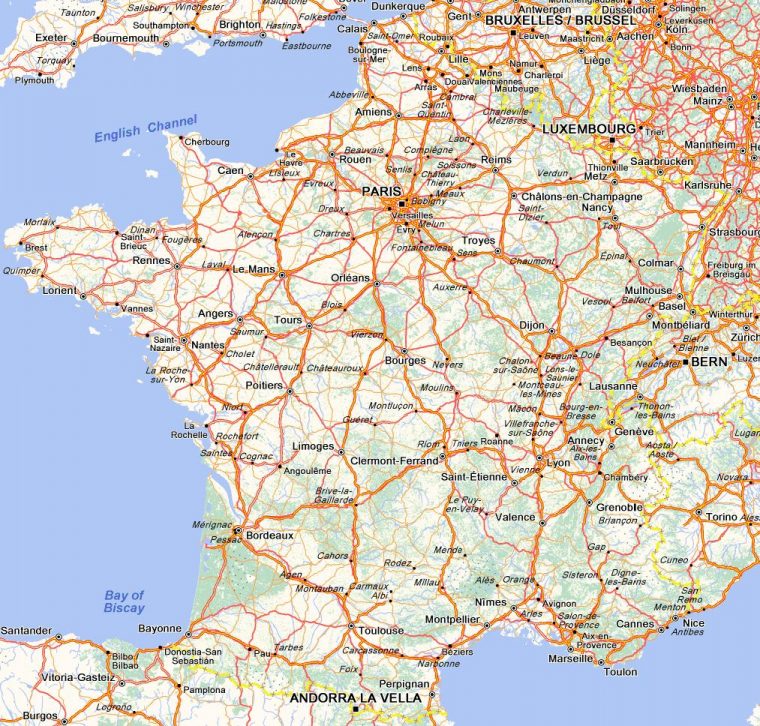 Carte France Villes : Carte Des Villes De France concernant Carte Des Villes De France Détaillée