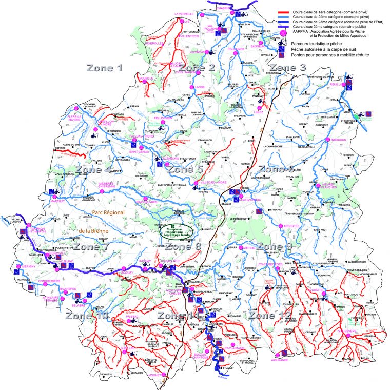 Carte Hydrographique – Fédération De Pêche De L'indre à Département 57 Carte