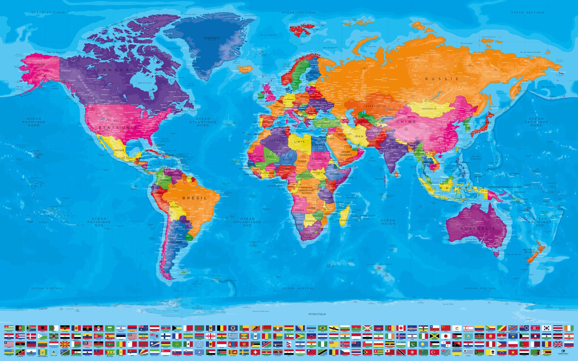 Carte Monde Complète Drapeaux - Manarola serapportantà Carte Du Monde Avec Capitales Et Pays 