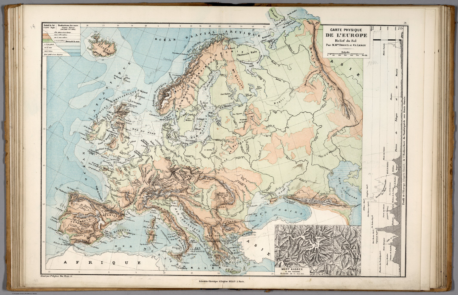 Carte Physique De L&amp;#039;europe : Relief Du Sol - David Rumsey dedans Carte De L Europe En Relief 