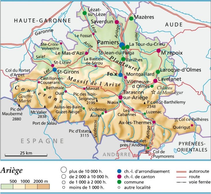 Carte, Plan Et Itinéraire Département Ariège 09 tout Département 09 Carte