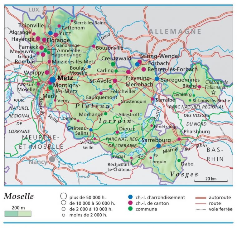 Carte, Plan Et Itinéraire Département Moselle 57 à Département 57 Carte