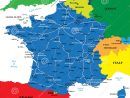 Carte Politique De La France Illustration De Vecteur pour Carte Des Villes De France Détaillée